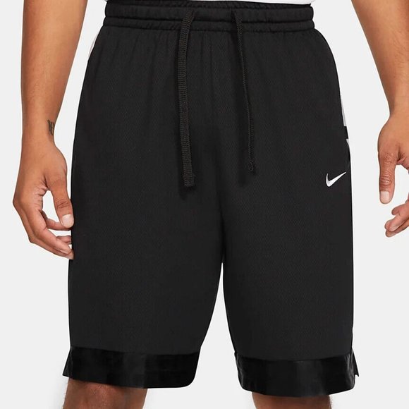 Nike- Men's Black with White Dri-Fit Elite Stripe Basketball Shorts- NWT - Picture 5 of 7